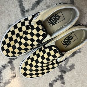 Checkered print vans